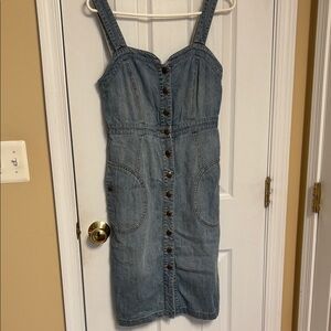Pilcro Blue Denim Midi Dress
